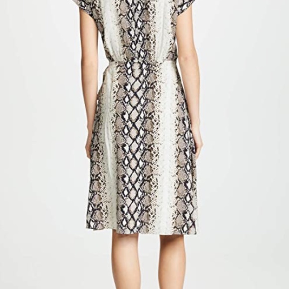 NWT Joie Snake Bethwyn C Print Wrap Midi Dress - Picture 3 of 9